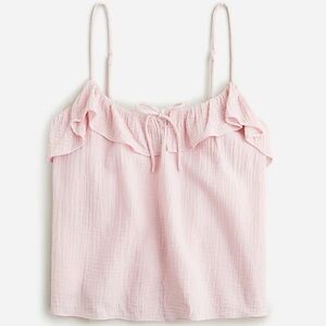 NWT J. Crew Ruffle Soft Gauze Camisole Size XL Pink